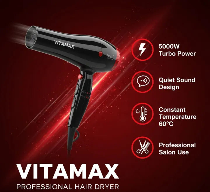 Vitamax 5000W Professional Hair Dryer VM-9100