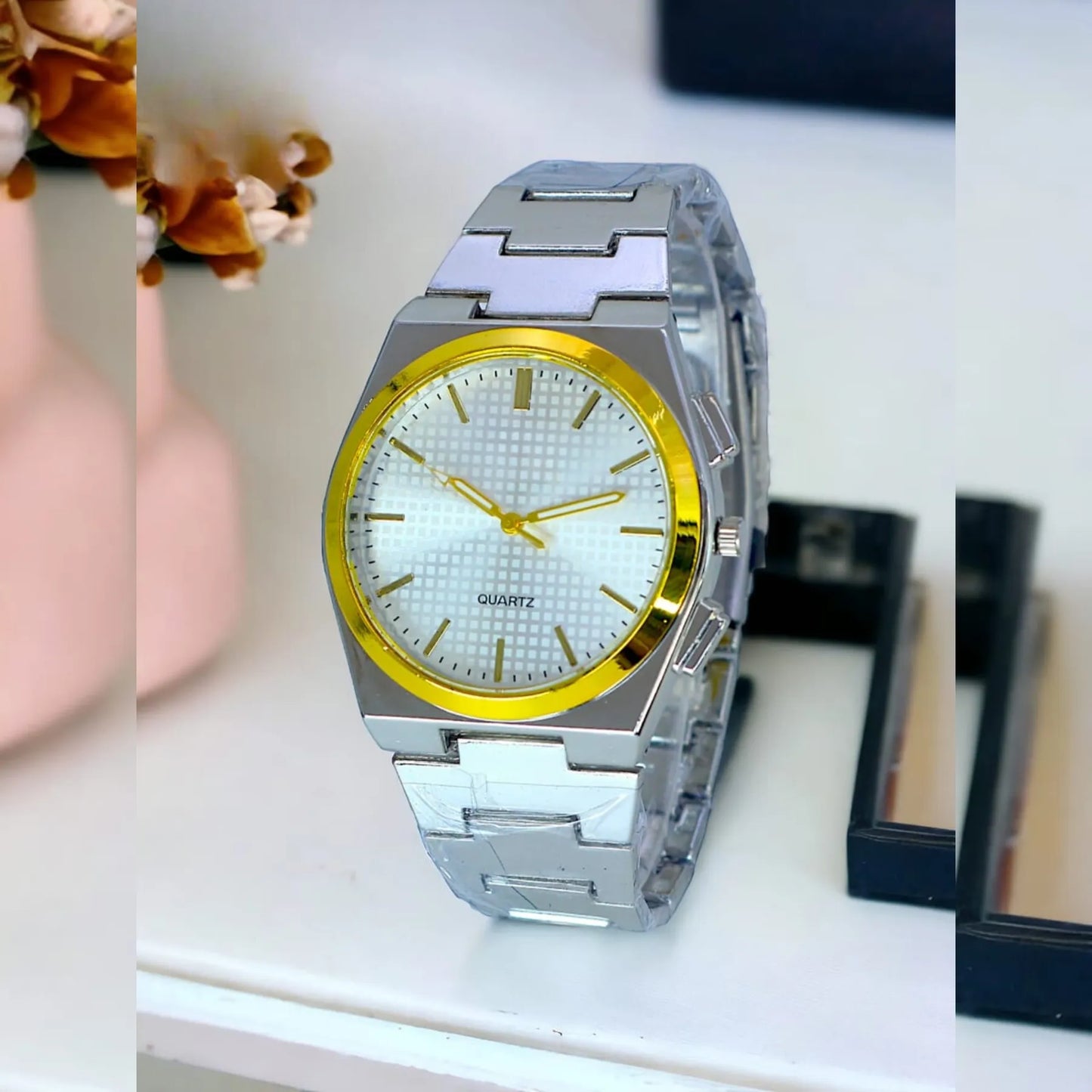 Quartz Movement Stainless Steel Chain Watch